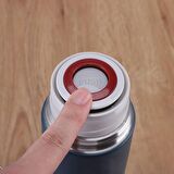 304 L Çelik Mat Siyah 500 ml Bardaklı Kahve Termos Mug cin408sy