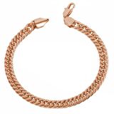 Chavin 6 mm. Rose Çelik Örgü Erkek Bileklik dn29rs