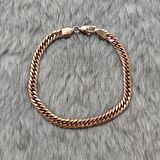 Chavin 6 mm. Rose Çelik Örgü Erkek Bileklik dn29rs