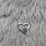 Chavin Kalp Kartanesi Kar Tanesi Zirkon Taşlı Gümüş Kolye ct34by