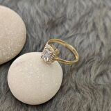 Chavin Baget Taşlı 8 Ayar Sarı Altın Yüzük et66