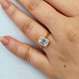 Chavin Baget Taşlı 8 Ayar Sarı Altın Yüzük et66