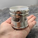 63 mm. Silver Pencereli Tütün Baharat Herbal Öğütücüsü Parçalayıcı rc80slv
