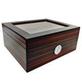 Falconetti Kırmızı Camlı Humidor Puro Kutusu rc42kr