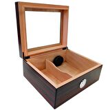 Falconetti Kırmızı Camlı Humidor Puro Kutusu rc42kr