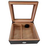 Falconetti Kırmızı Camlı Humidor Puro Kutusu rc42kr