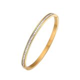 Chavin 4 mm Gold Çelik Taşlı Bayan Kelepçe Bileklik eu11sr