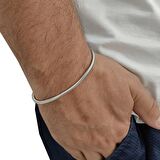 Chavin 3 mm. Gri Çelik Erkek Bileklik Zincir Takım eu35
