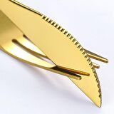 Paslanmaz Çelik 24 Parça Gold  Yemek Kaşık Çatal Bıçak Seti  cin518sr