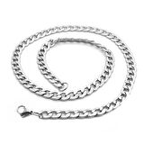 Chavin Gri 60 cm. 7 mm. Çizgili Gürmet Erkek Çelik Zincir dm94-7