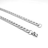 Chavin Gri 60 cm. 7 mm. Çizgili Gürmet Erkek Çelik Zincir dm94-7