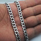 Chavin Gri 60 cm. 7 mm. Çizgili Gürmet Erkek Çelik Zincir dm94-7