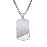 Chavin El işi Dövme Gri Dogtag Asker Künyesi Çelik Erkek Kolye eu52