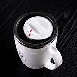 304 L Çelik Beyaz Sıcak Soğuk 500 ml Kahve El Termos Kupa Mug cin558by