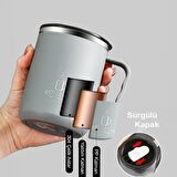 304 L Çelik Gri Sıcak Soğuk 500 ml Kahve El Termos Kupa Mug cin557gr