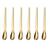 304 Çelik 6 Adet Gold Lüx Modern Görünümlü Çay Kaşığı cin581sr-6