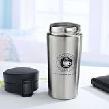 Togg T10x araç Bardaklığına Uyan 304 L Çelik Gri 500 ml Kahve El Termos Mug