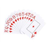Kırmızı Pvc Plastik Su Geçirmez Jumbo Blackjack iskambil Oyun Kağıdı cin642kr