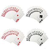 Kırmızı Pvc Plastik Su Geçirmez Jumbo Blackjack iskambil Oyun Kağıdı cin642kr