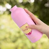 Çelik Pembe Kedi Askılı 500 ml Çocuk Matara Suluk cin497pm