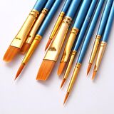 10 Adet Yağlı Boya Akrilik Boya Suluboya Fırçası Takımı Fırça Seti cin680mv