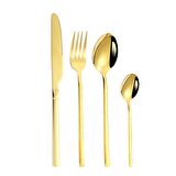 Çelik 24 Parça 6 Kişilik Gold Yemek Kaşık Çatal Bıçak Set cin739sr