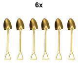 Çelik 6 Adet Düşük Kalite Gold Kürek Tatlı Meyve ve Dondurma Kaşığı cin754sr-6