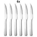 1010 Çelik Silver 22 cm 6 Adet  Renk Sofra Biftek Et Kesme Bıçağı cin744by-6