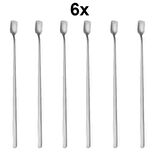 304 Çelik 6 Adet 21 cm Kokteyl Kahve Latte Karıştırma Barmen Kaşığı cin761by