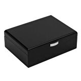 Falconetti Küçük Mat Siyah Humidor Puro Kutusu Küllük Makas Seti rd26