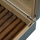 Falconetti Küçük Mat Siyah Humidor Puro Kutusu Küllük Makas Seti rd26