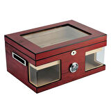 Falconetti İtalyan Sediri 2 Katlı Camlı Özel Humidor Puro Kutusu rd27kr