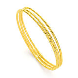 Chavin 3 Adet Gold Çelik Ajda Bilezik Halka Bayan Bileklik ev11sr-3