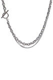 Chavin 60 cm İki Kat Hip Hop Stil Unisex Geçirmeli Zincir Kolye ev56
