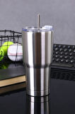 304 Çelik 900 ml Tek Kapak Çift Kullanım Pipetli Soğuk içecek El Termos Mug