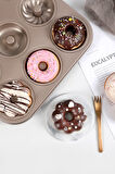 Karbon Çelik 12 li Çiçek Şekil  Donut Kek Pişirme Kalıbı mt122