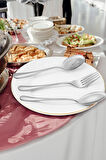 7 Parça Çelik Silver Sunum Servis Kaşığı Kaşık Çatal Bıçak Spatula Seti mt154