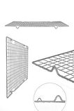 Çelik 41x26 cm Soğutma Glaso Teli Servis Sunum Sos Izgarası Fırın Teli mt121