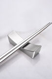 6 Adet Çelik Silver Chopstick Kaşık Çatal Standı Çelik Çubuk Tutucu mt151by-6