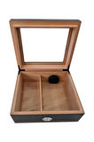Falconetti De folu Kırmızı Camlı Humidor Puro Kutusu rc42kr-d