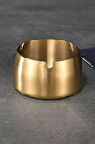 10 Adet Çelik Gold 8 cm Kafe Restaurant Lokanta Yuvarlak Kül Tablası Küllük 