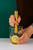Ahşap Standlı 12 Parça Çelik 750 ml Shaker Bar Tokmağı Jigger Seti Barmen Seti