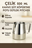 Çelik 500 ml Kahve Süt Köpürtme Potu Sütlük Pitcher mt191