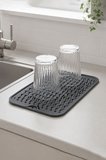 Gri 30x15 cm Çok Amaçlı Silikon Bulaşık Kurutma Matı Bulaşıklık mt257
