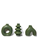 Minimal Üçlü Süs Takım, Vazo, Ev Dekorasyon Ürünü, Hediyelik Ev Eşyası, Biblo Süs (10CM)