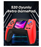P5 Kırmızı  520 Oyunlu Mini Atari Gamebox Oyun Konsolu Atari Nintendo Gaming Kablosuz Game