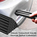 10 Adet 20CM 7mm Siyah Yüksek Yapışma Güçlü Mum Silikon Tutkal Çubuğu Dıy Boyasız Göçük Onarım Malzemesi