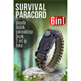 ModaCar Survival Kit Paracord Kamp Kiti Hayatta Kalma Kamp Bilekliği
