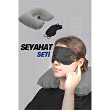ModaCar Seyahat Boyun Yastığı Uyku Maskesi Seyahat Seti