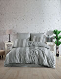 SARRA HOME NATURAL ÇİFT KİŞİLİK NEVRESİM TAKIMI - HAKİ YEŞİL